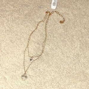 Flamingo heart necklace